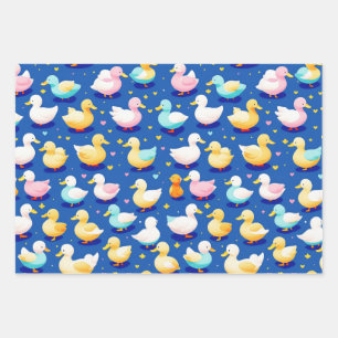 Niedlich Ducks Pattern Geschenkpapier Set