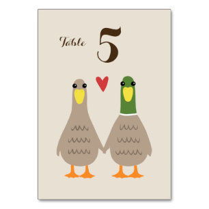 Niedlich Ducks Wedding   Happy Newlywed Couple Tischnummer