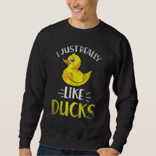 Niedlich Ducky Bath Toy Duckie Duckling Rubber Duc Sweatshirt