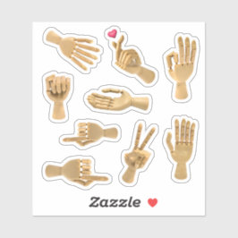 Niedlich Dummy Toy Hand Sticker Set