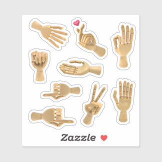 Niedlich Dummy Toy Hand Sticker Set