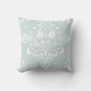 Niedlich Dusty Aquamarin Boho Celestial Pattern Kissen