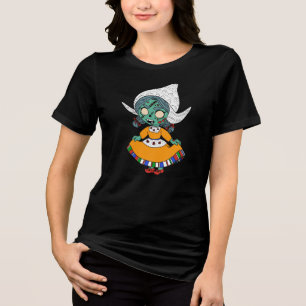 Niedlich Dutch Zombie Girl Tri-Blend Shirt