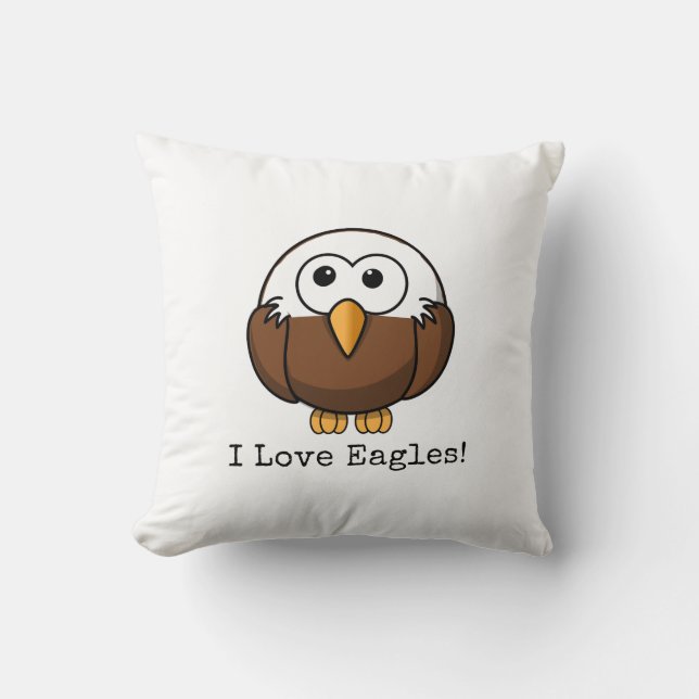 Niedlich Eagle Cartoon Kissen (Vorderseite)