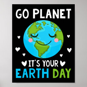 Niedlich Earth Day Funny Mens Kids Boys Girls Eart Poster