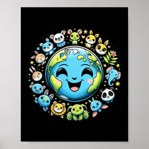 Niedlich Earth Day Kindermädchen Kinder Kinder Kin Poster