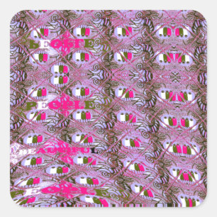 Niedlich Edgy Hakuna Matata Beautiful People Afric Quadratischer Aufkleber