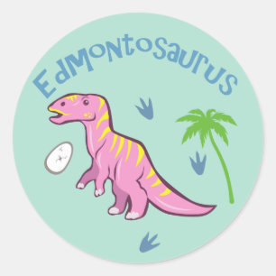 Niedlich Edmontosaurus Runder Aufkleber