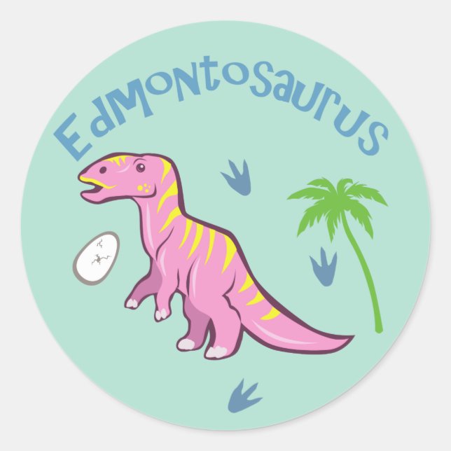 Niedlich Edmontosaurus Runder Aufkleber (Vorderseite)