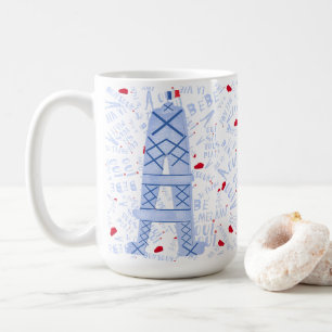 Niedlich Eiffelturm Französisch Oui Oui Bonjour Kaffeetasse