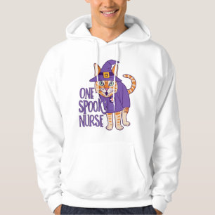 Niedlich eine spöttisch gespenstische Katzenkatze Hoodie