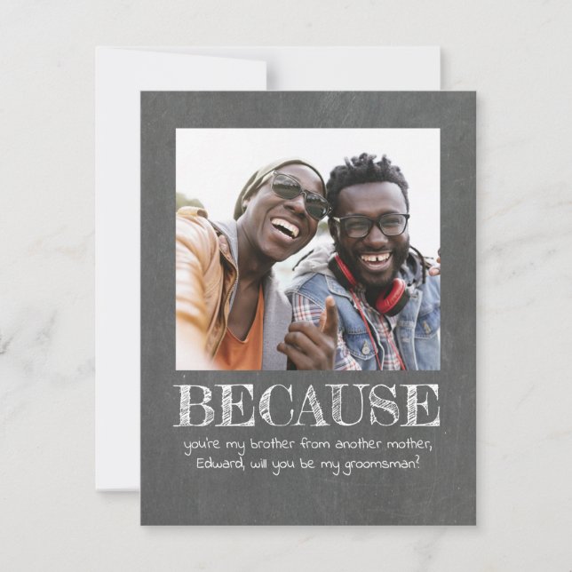 Niedlich einfach, werden Sie mein Trauzeuge Foto s (Vorderseite)