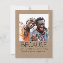 Niedlich einfach, werden Sie mein Trauzeuge Foto s