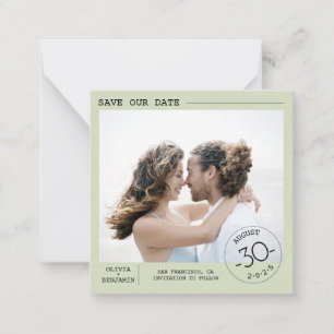 Niedlich Einfache und elegante Fotokarte Save the Mitteilungskarte