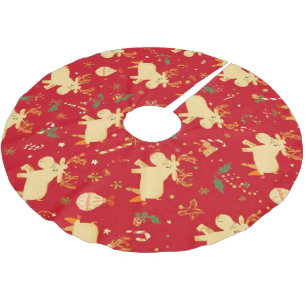 Niedlich Einfache Weihnachten Cartoon Rentierfleck Polyester Weihnachtsbaumdecke