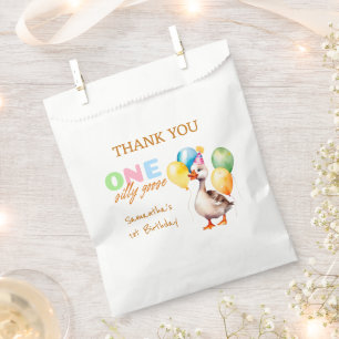 Niedlich eins Alberne Gans 1. Geburtstag Vielen Da Geschenktütchen