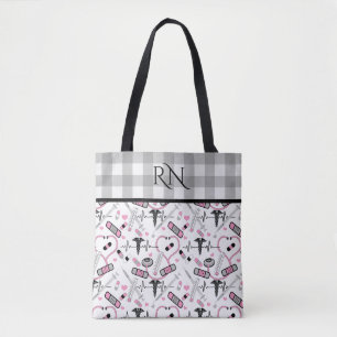 Niedlich EKG Nurse Doctor Med Pattern Monogramm