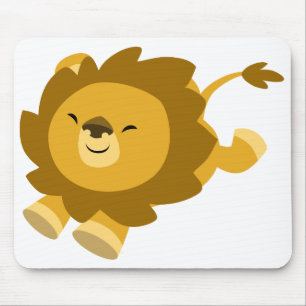 Niedlich Ekstatischer Cartoon Lion Mousepad