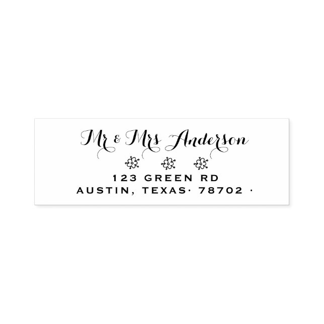 Niedlich Elderflower | RÜCKSENDEADRESSE BRIEFMARKE Permastempel (Design)