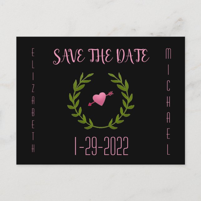Niedlich Elegante Einfache Save the Date Postkarte (Vorderseite)