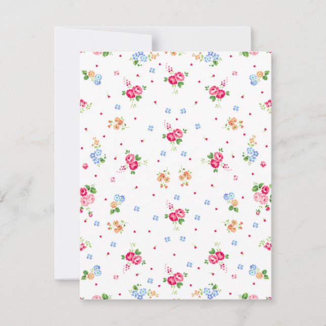 Niedlich elegante, mädchenhafte Vintage Blumenherz (Vorderseite)