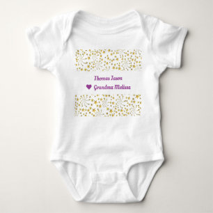 Niedlich Elegante Trendy Gold Stars Liebe Oma Baby Strampler