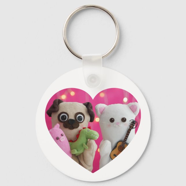 Niedlich Elegantes Foto mit einfachem Minimalistis Schlüsselanhänger (Vorderseite)