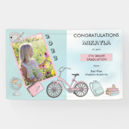 Niedlich Elementarwesen Foto Girl Abschluss Banner