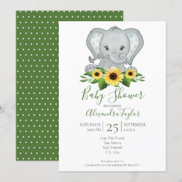 Niedlich Elephant Baby Dusche Personalisiert Einladung