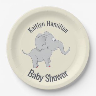 Niedlich Elephant Baby Duwer Pachyderm Pappteller