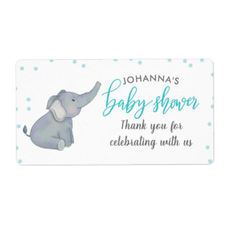 Niedlich Elephant Blue Confetti Babydusche Vielen