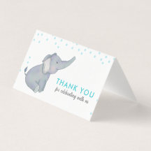 Niedlich Elephant Blue Confetti Babydusche Vielen