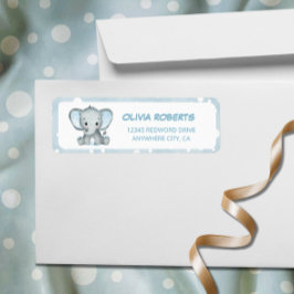 Niedlich Elephant blue Return Adress