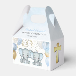 Niedlich Elephant Boys Ballon Taufe Box Geschenkschachtel