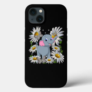 Niedlich Elephant Daisy Blume Butterfly Case-Mate iPhone Hülle
