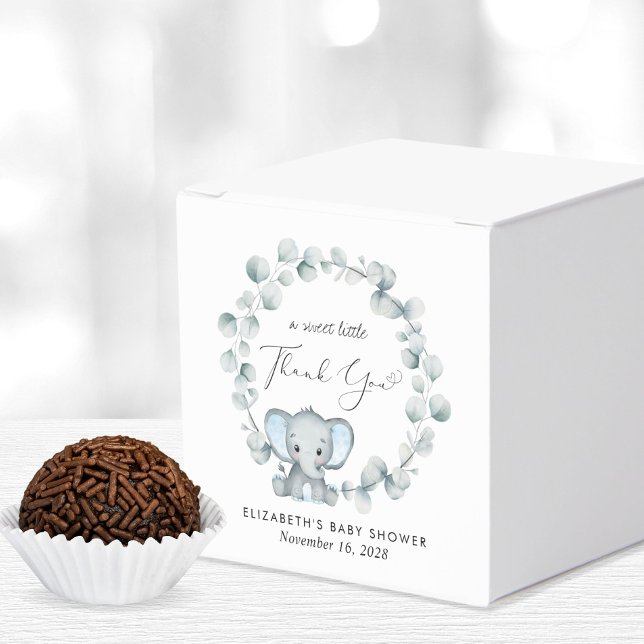 Niedlich Elephant Eucalyptus Baby Boy Dusche Viele Geschenkschachtel (Von Creator hochgeladen)