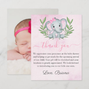 Niedlich Elephant Foto Tropical Girl Baby Showdusc Einladung
