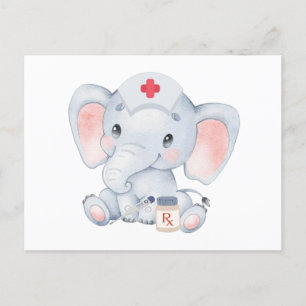 Niedlich Elephant Nurse Postkarte