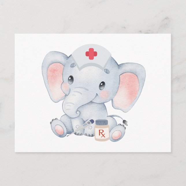 Niedlich Elephant Nurse Postkarte (Vorderseite)