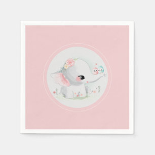 Niedlich Elephant Pink Baby Dusche Serviette