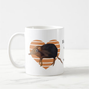Niedlich Elephant Shrew Orange Heart Wordplay Kaffeetasse