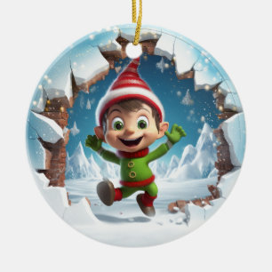 Niedlich Elf 3D Keramik Ornament