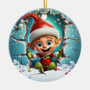 Niedlich Elf 3D Keramik Ornament