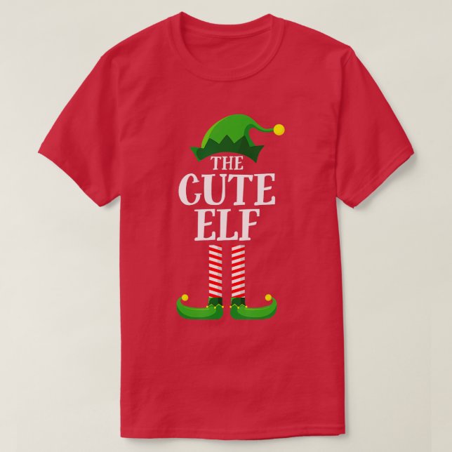 Niedlich Elf Matching Family Group Weihnachts-Part T-Shirt (Design vorne)