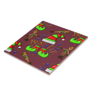 Niedlich Elfen Weihnachten Fliese