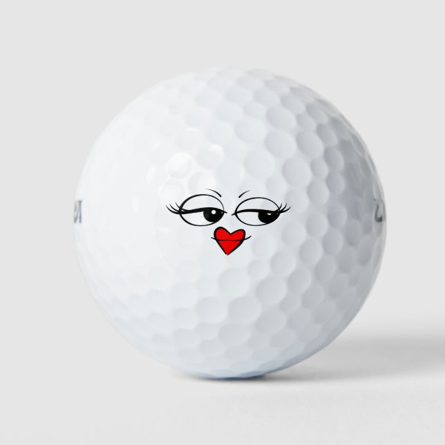 Niedlich Emoji Golfball (Vorderseite)
