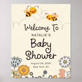 Niedlich Empfang: Reveal Baby Shower Poster