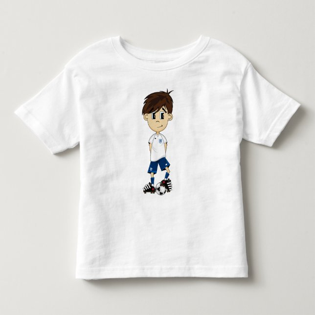 Niedlich England Soccer Boy T-Shirt (Vorderseite)