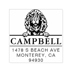 Niedlich Englisch Springer Spanel Custom Dog Addre Permastempel