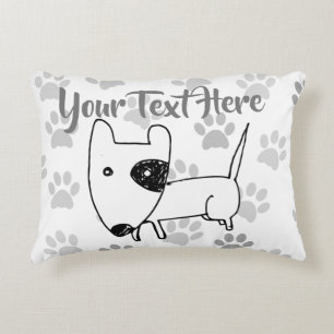 Niedlich English Bull Terrier Dekokissen